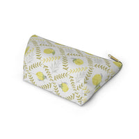 Lemon Tile Accessory Pouch w T-bottom in Yellow